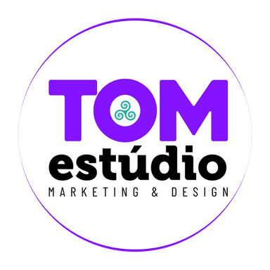 Embalagem com o logo Tom Estúdio
